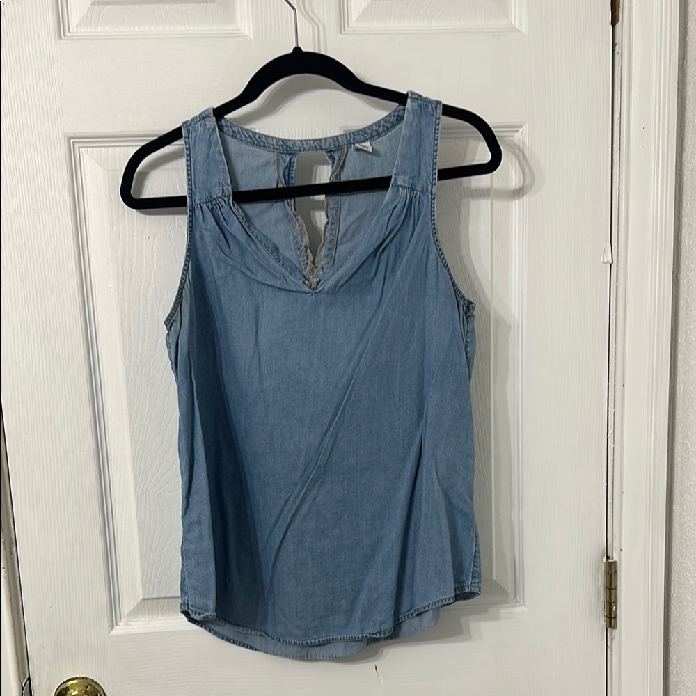 Denim Blue Sleeveless Top